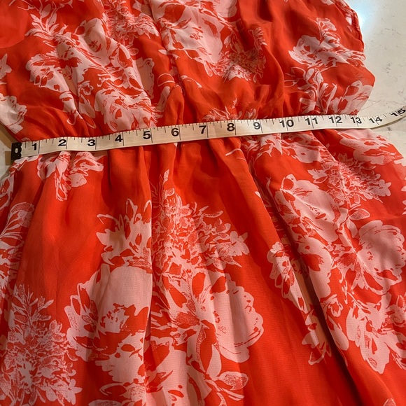 Tacera Coral & White Dress, Size Medium Petite - Picture 15 of 15